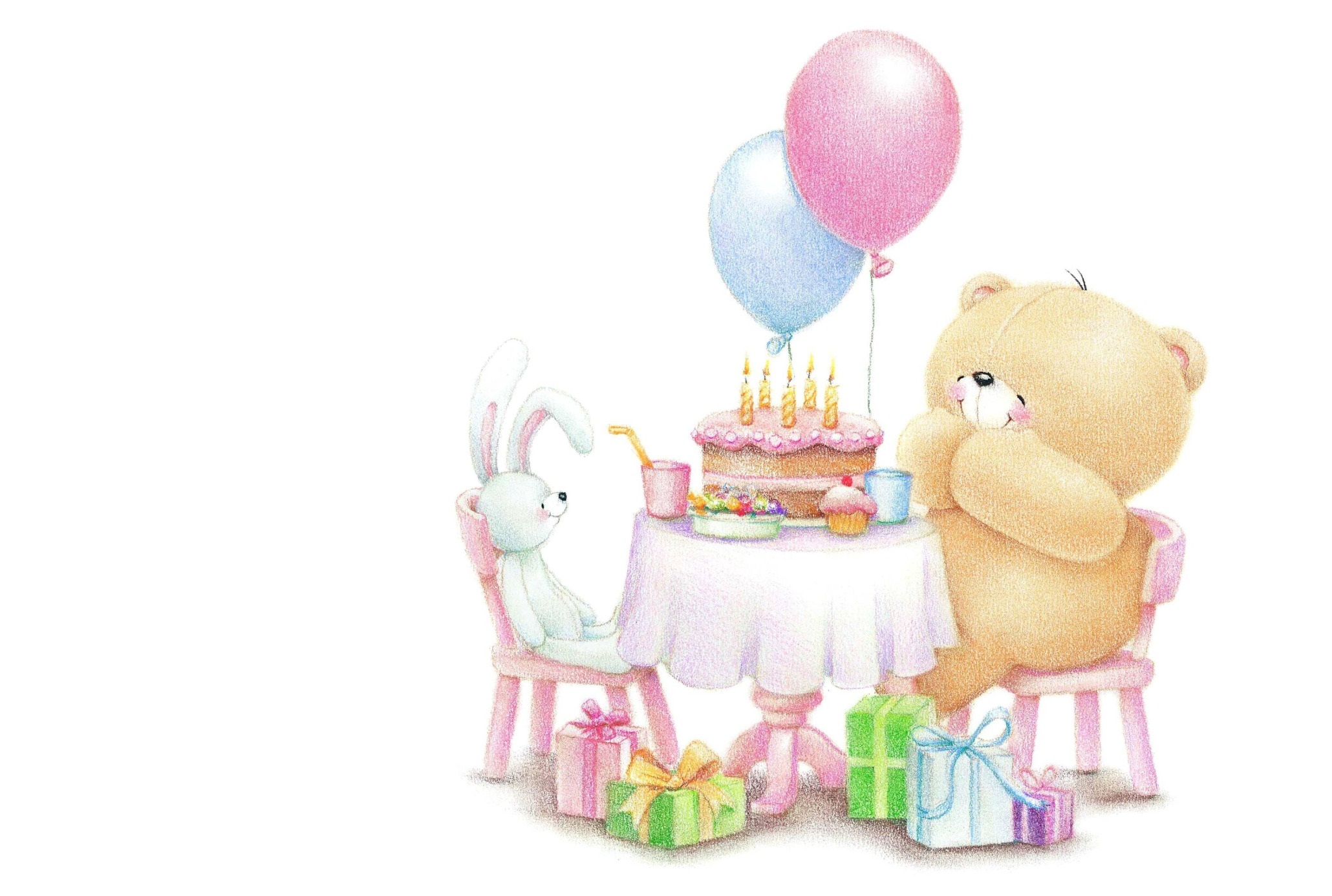 Мишки Поздравления С Днем Рождения Картинки