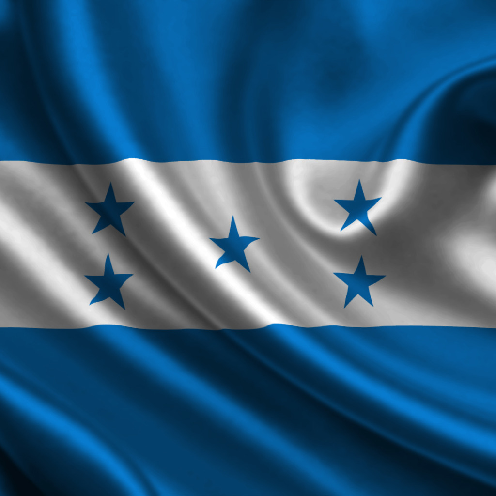 Флаг, Текстура, Flag, Honduras, Республика Гондурас, Гондурас. 