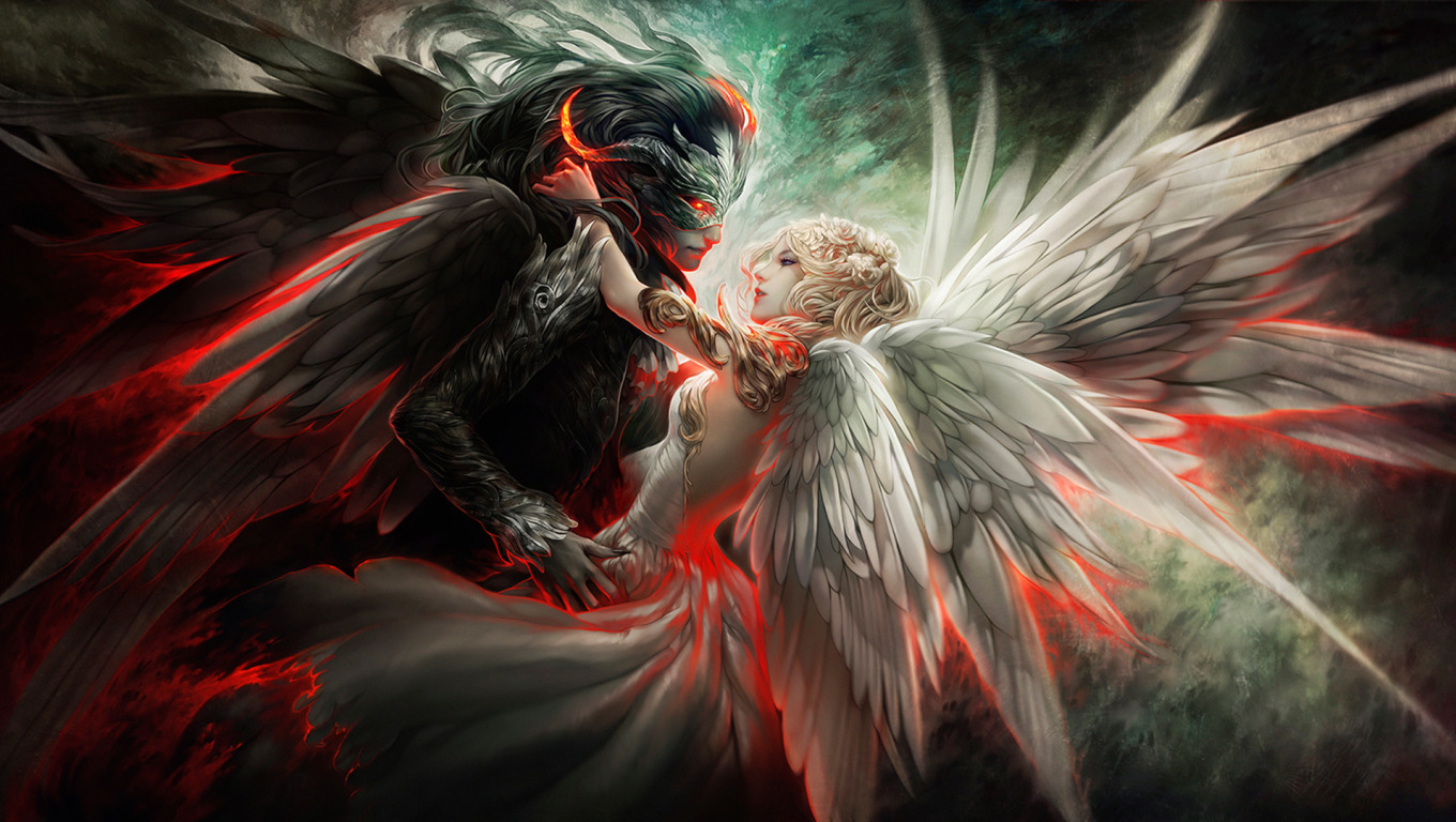 крылья, devil, angel, dance. 