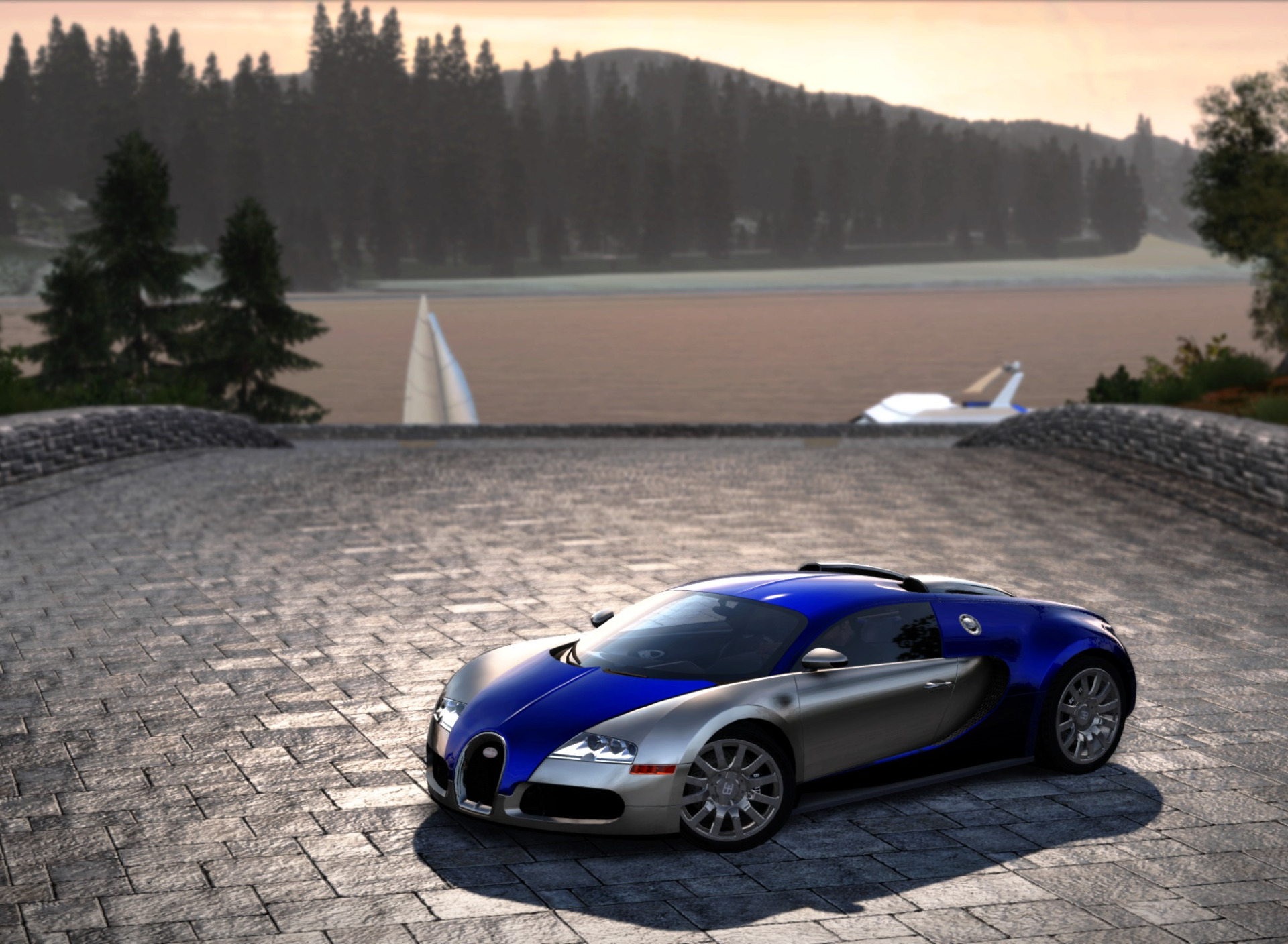 Скачать обои Cars, NFS Hot Pursuit 2010, Сидж, Bugatti Veyron 16.4, раздел ...