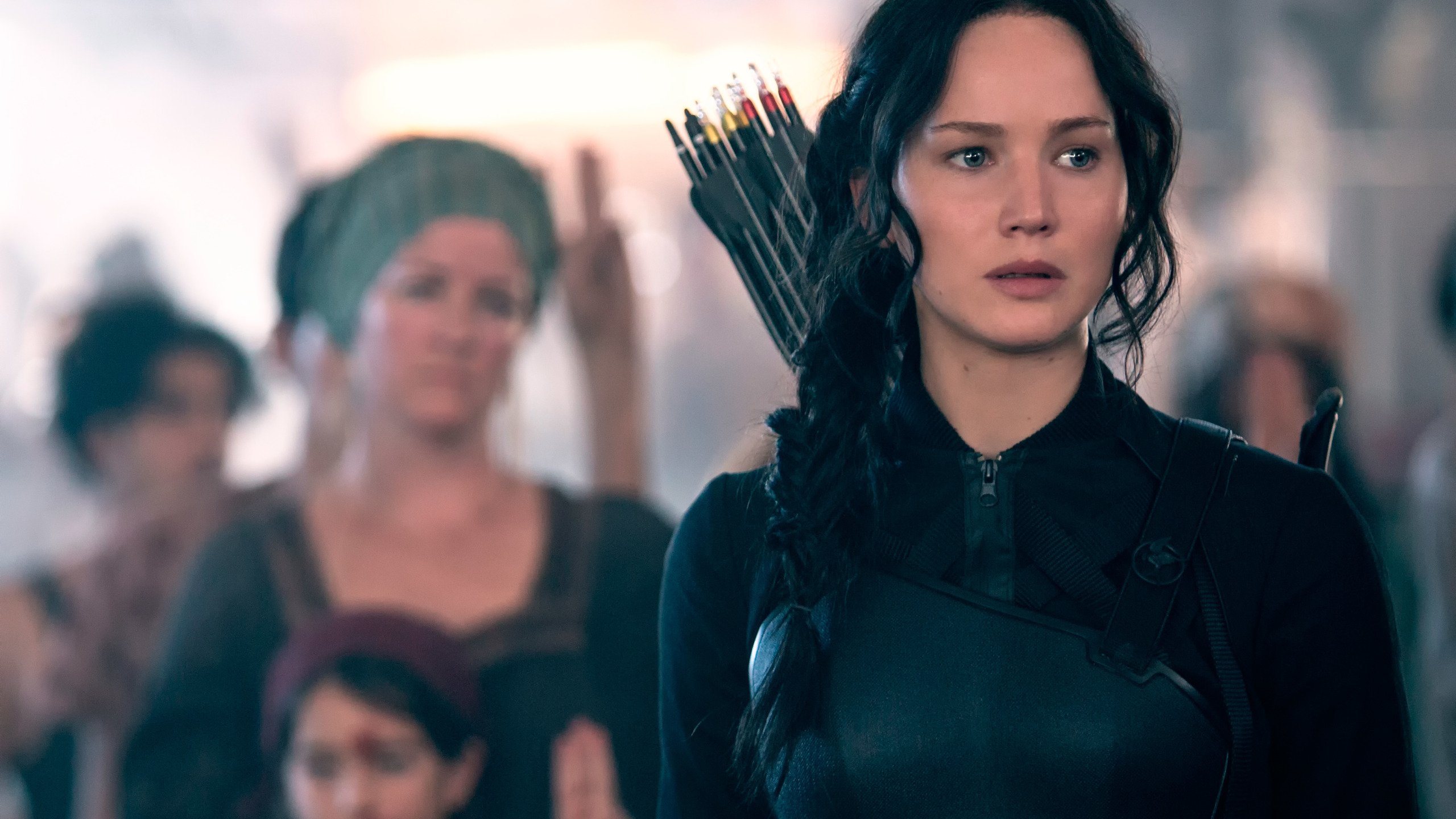 Скачать обои Jennifer Lawrence, Katniss, The Hunger Games:Mockingjay, Голод...