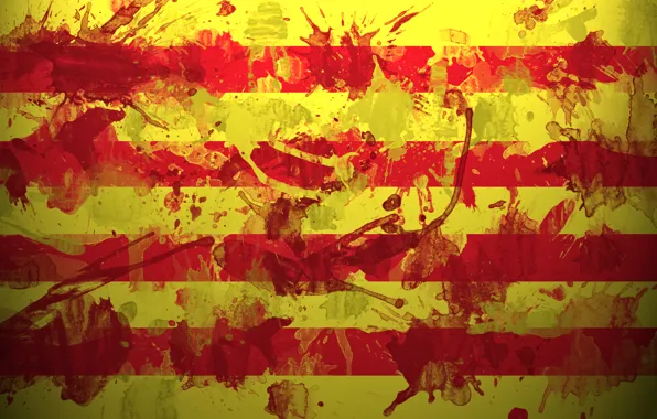 Картинка брызги, краски, Флаг, Испания, Барселона, Barcelona, Каталония, Espana, Catalunya, Catalonha, Cataluña
