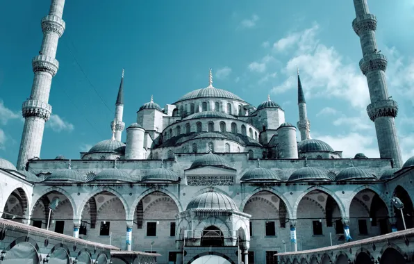 Картинка Стамбул, Турция, Istanbul, Grand mosque, Мечеть Султанахмет