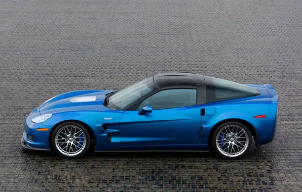 Картинка синий, corvette, zr1