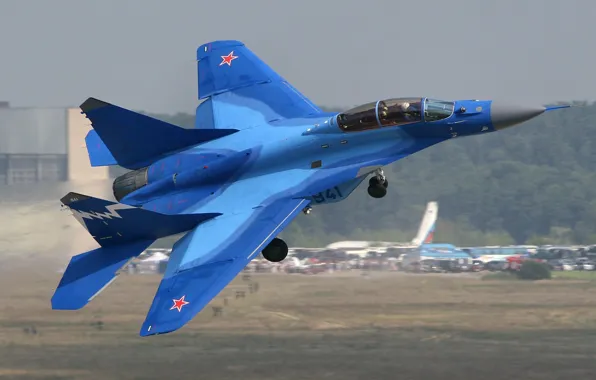 Картинка истребитель, вираж, МиГ-29К, палубная авиация