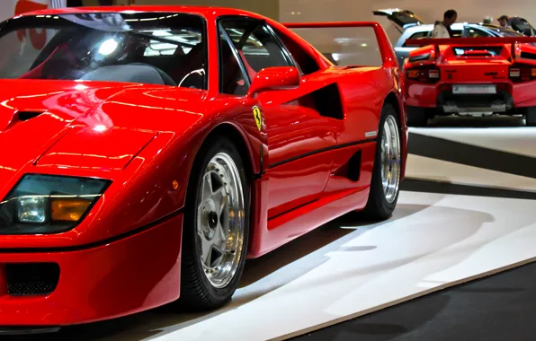 Картинка Красный, Авто, Lamborghini, Ferrari, F40, Суперкар