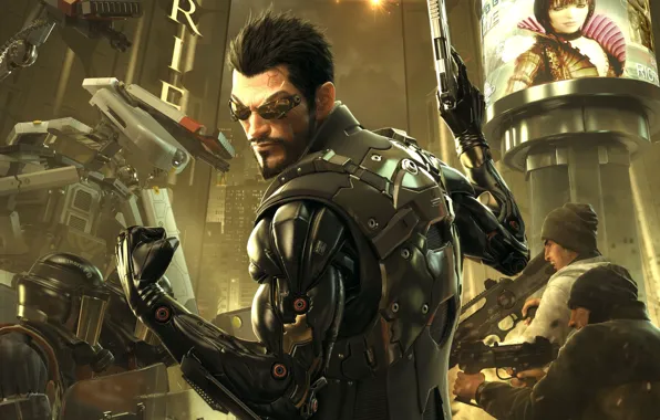 Картинка киборг, Deus Ex: Human Revolution, cyberpunk, Адам Дженсен, Square enix, Adam Jensen, cyborg, Eidos Interactive, …