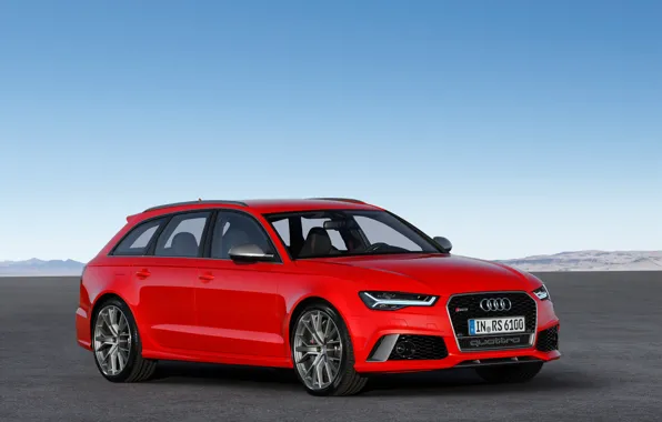 Картинка красный, Audi, ауди, Red, универсал, Avant, RS 6