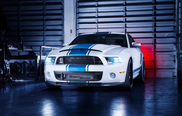 Картинка Mustang, Ford, Shelby, GT500, Front, Snake, White, Super