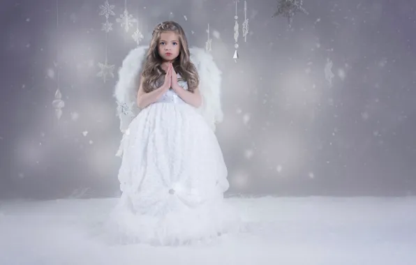 Картинка ангел, девочка, holiday, Snow Angel