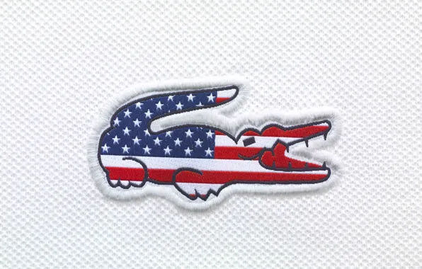 Картинка крокодил, флаг, USA, сша, Lacoste