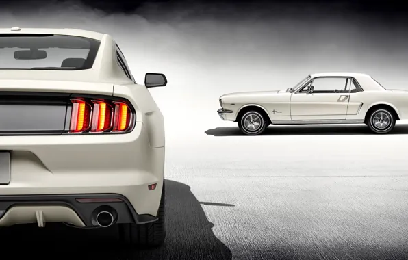 Картинка Mustang, Ford, 1965, White, 2015, 50 Year Limited Edition