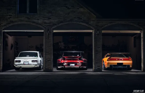 Картинка Nissan Skyline, Acura NSX, RWB Porsche