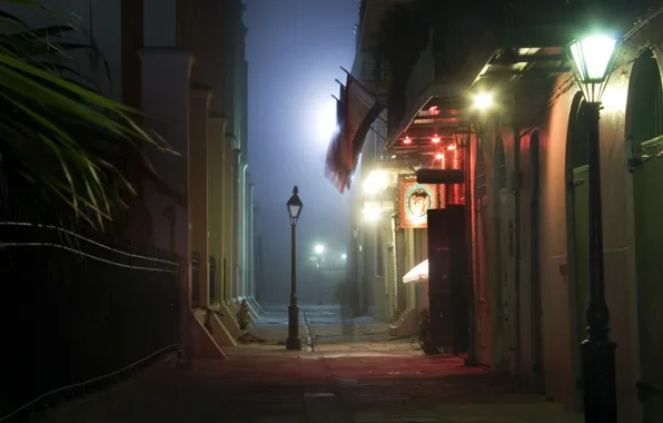 Картинка улица, Ночь, фонарь