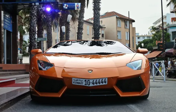 Картинка car, Lamborghini Aventador, sport cars city, soprt