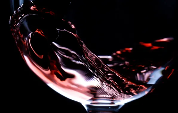 Картинка стекло, макро, вино, красное, бокал, жидкость
