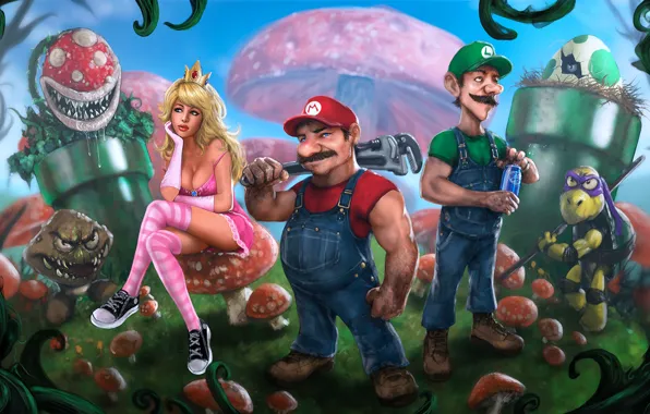 Обои Марио, Mario, главный герой, Mario Bros, Super Mario Bros, игровой  персонаж, водопроводчик картинки на рабочий стол, раздел минимализм -  скачать