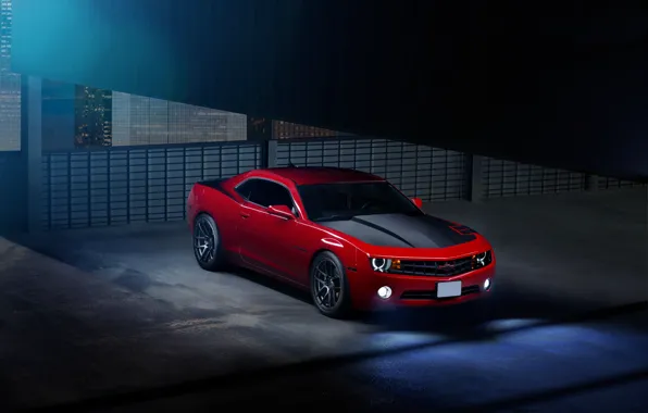 Картинка красный, Chevrolet, Camaro, red, шевроле, мускул кар, muscle car, камаро