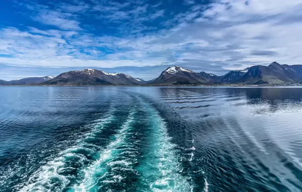 Картинка море, горы, Норвегия, Norway, Lofoten, Norvège