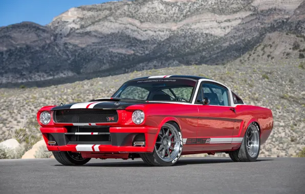 Картинка горы, Mustang, Ford, 1965, Fastback, Ringbrothers