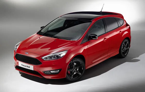 Картинка Ford, фокус, Red, Focus, форд, Black, US-spec, 2015