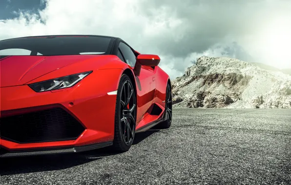 Картинка Lamborghini, Red, красная, ламборджини, 2015, Huracan, хуракан, LP 60-4
