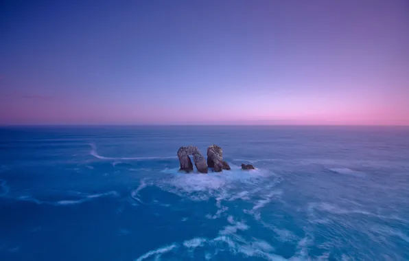 Картинка море, небо, скала, камни