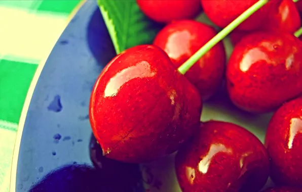 Картинка макро, вишня, ягоды
