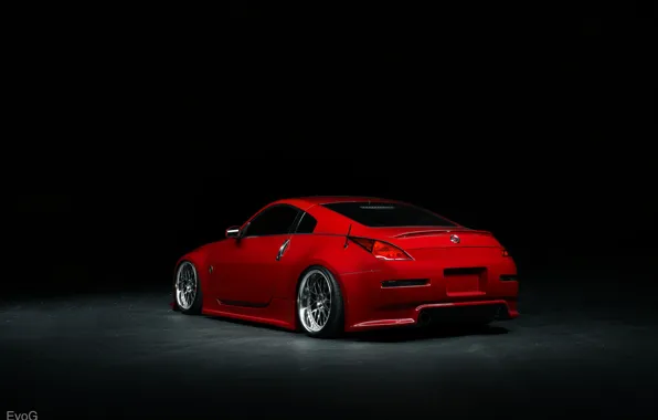 Картинка red, Nissan, 350Z, rear