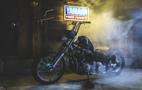 Картинка дым, yamaha, moto, bike, v star