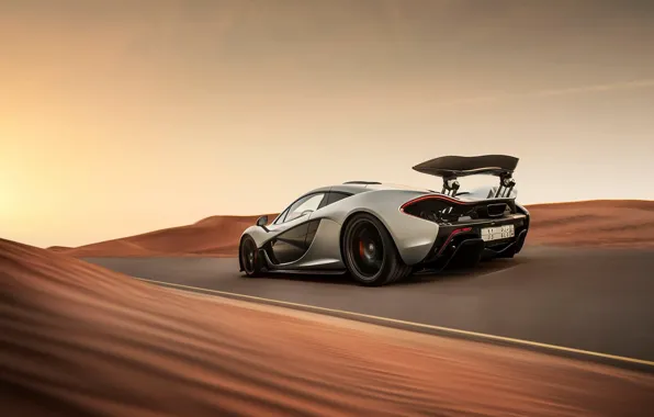 Картинка McLaren, Дорога, Пустыня, Скорость, Speed, Road, Supercar, Hypercar, Desert