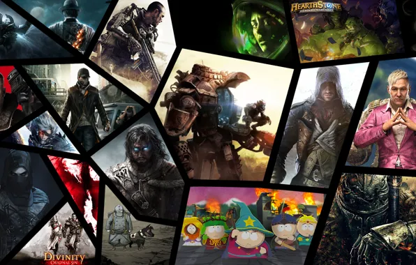 Картинка Игры, Games, 2014, лучшее, Wolfenstein, AC4, Divinity, FC4
