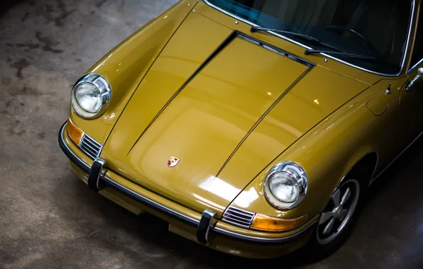 Картинка Porsche, капот, передок, 911T