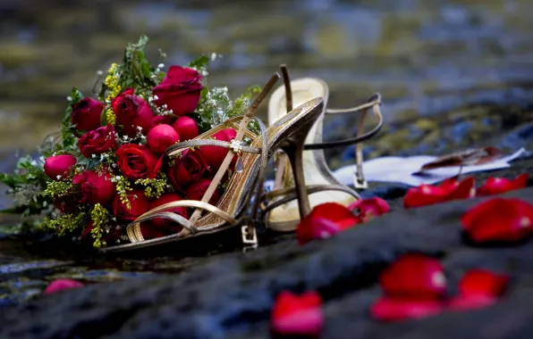 Картинка цветы, романтика, розы, букет, rose, свадьба, flowers, beautiful, cool, bouquet, roses, nice, wedding, romance