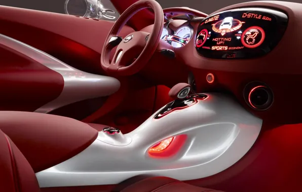 Картинка concept, руль, салон, Nissan Qazana