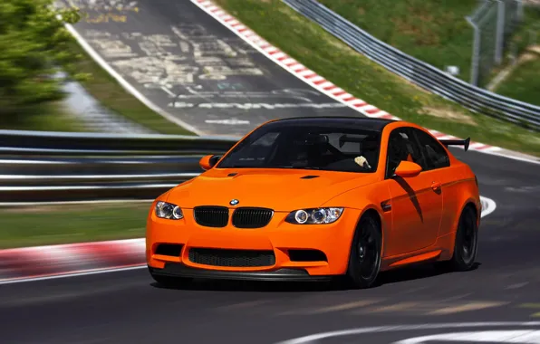Картинка BMW, Оранжевая, БМВ, Orange, Трасса, E92, GTS
