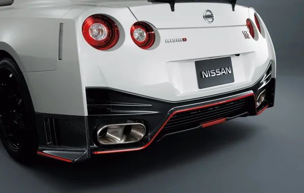 Картинка фон, Ниссан, суперкар, Nissan, GT-R, вид сзади, ГТ-Р, Нисмо, NISMO, дифузор