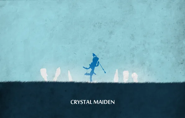 Картинка ice, minimalism, blue, valve, Dota 2, sheron1030, crystal maiden