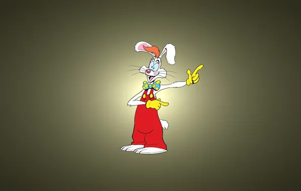 Картинка заяц, бант, Кто подставил кролика Роджера, Who Framed Roger Rabbit, темноватый фон
