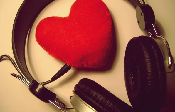 Картинка любовь, музыка, сердце, music, наушники, love, признание, чувство, 14 февраля, Valentine's day