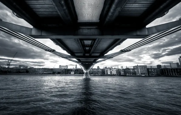 Картинка Англия, Лондон, river, London, England, thames, Millennium Bridge