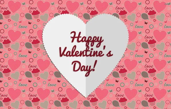 Картинка love, rose, heart, romantic, hearts, Valentine's Day, bow, 2015