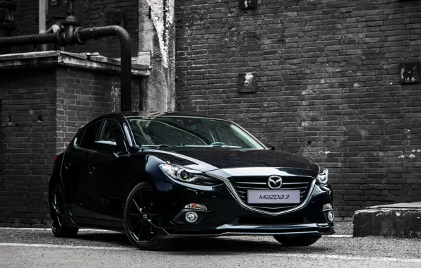 Картинка Mazda 3, Black, мазда, Sedan, 2015