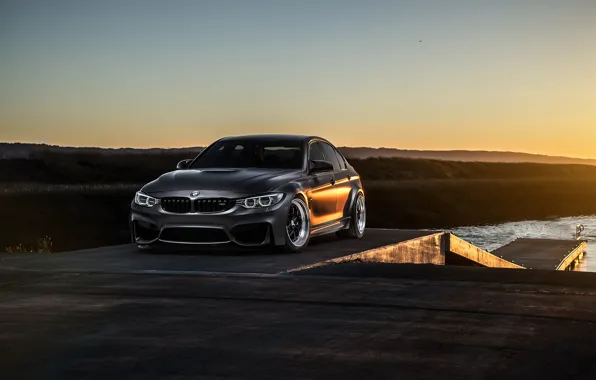 Картинка BMW, Carbon, Front, Black, Sun, Matte, View, F80, Mode