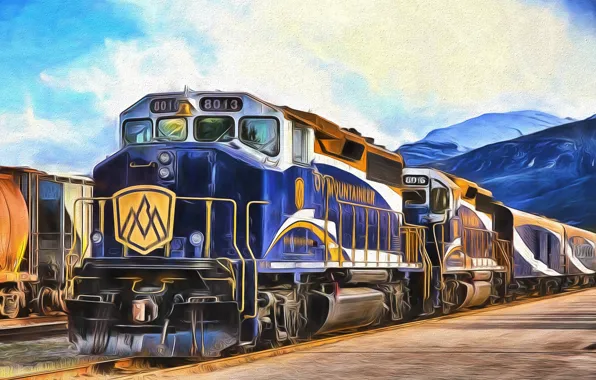 Картинка паровоз, Поезд, железная дорога, локомотив