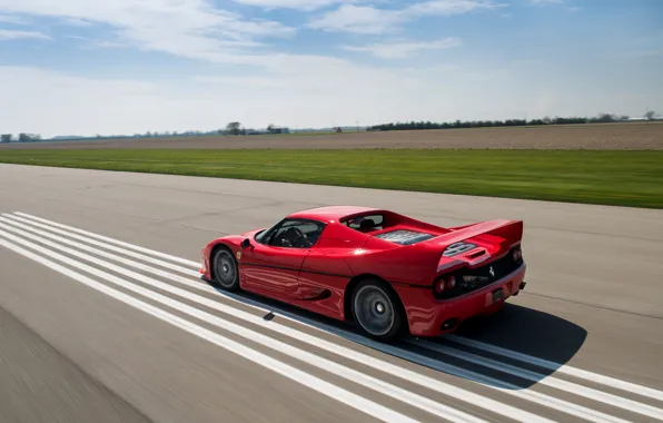 Картинка car, красный, скорость, Ferrari, автомобиль, speed, F50