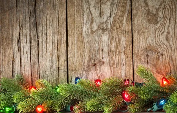 Картинка украшения, ветки, огни, елка, Новый Год, Рождество, гирлянда, Christmas, wood, decoration, Merry