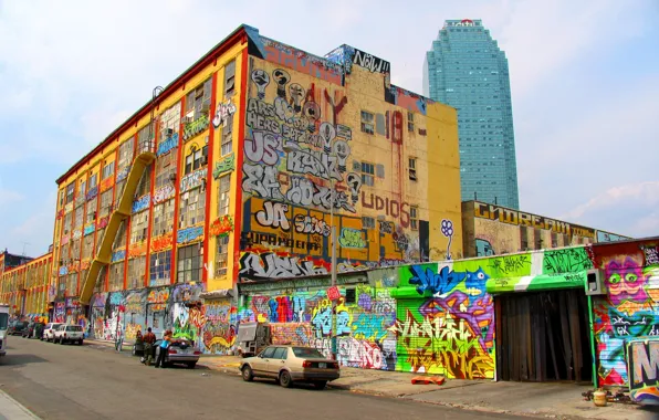Картинка City, Graffiti, Colour