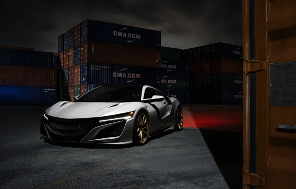 Картинка Front, Supercar, Acura, NSX, Wheels, HRE