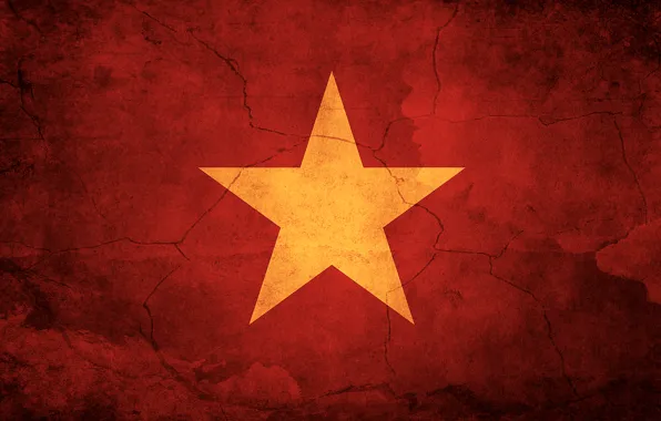 Картинка красный, звезда, флаг, Vietnam, вьетнам
